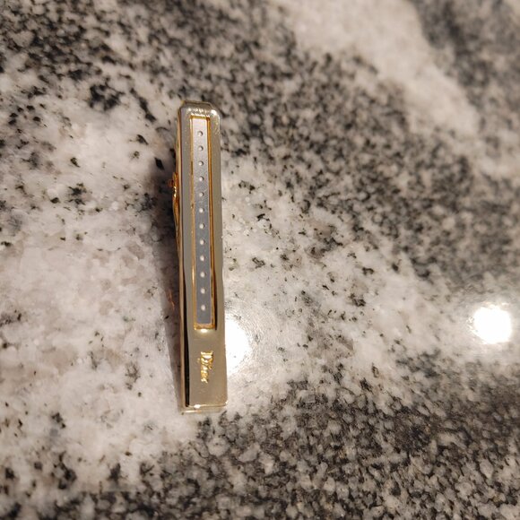 DIOR Tie Clip Bar Gold Plated - Picture 13 of 15